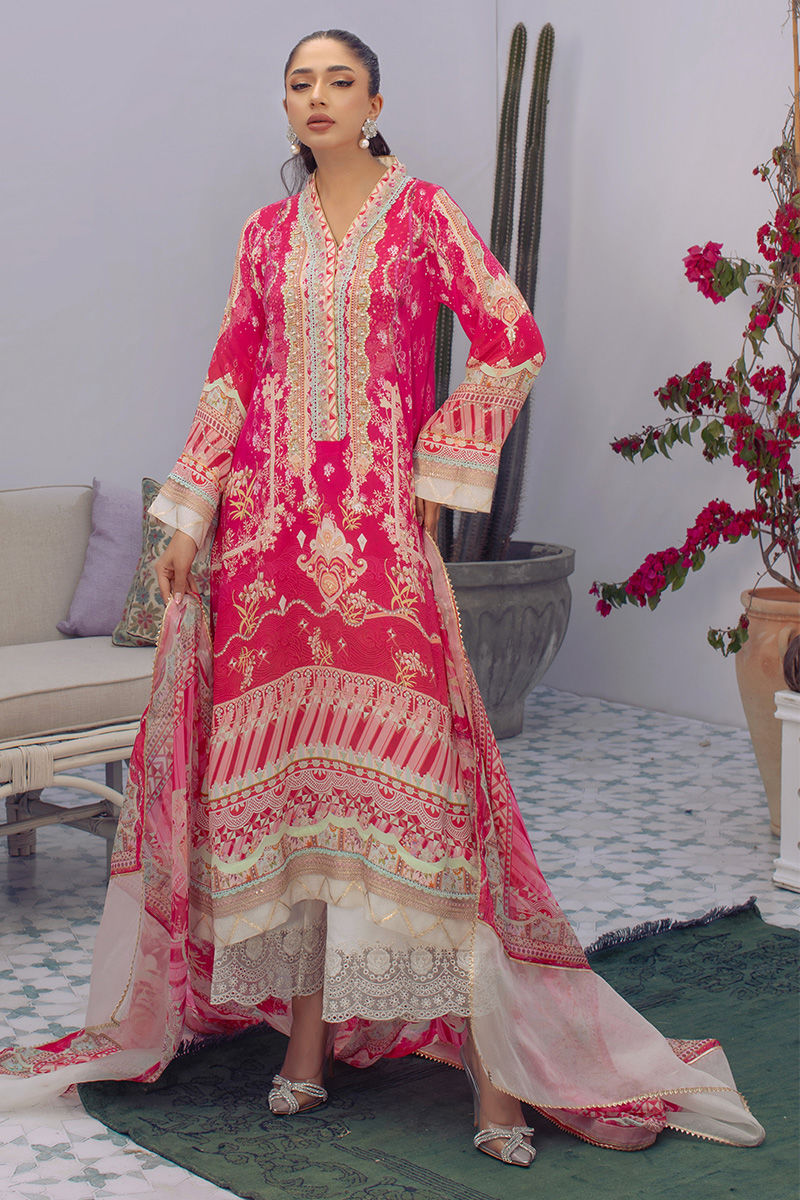 MAJESTIC MAGENTA FLOW - Luxury Pret 22 by Ansab Jahangir
