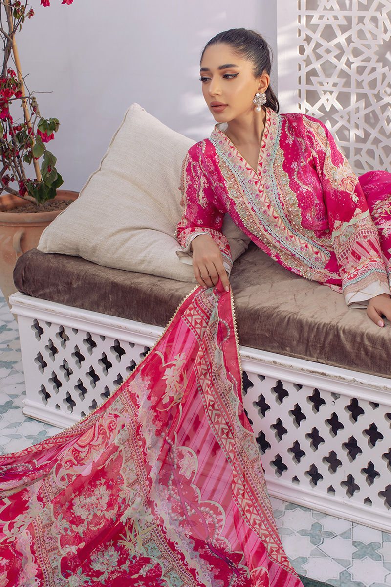 MAJESTIC MAGENTA FLOW - Luxury Pret 22 by Ansab Jahangir