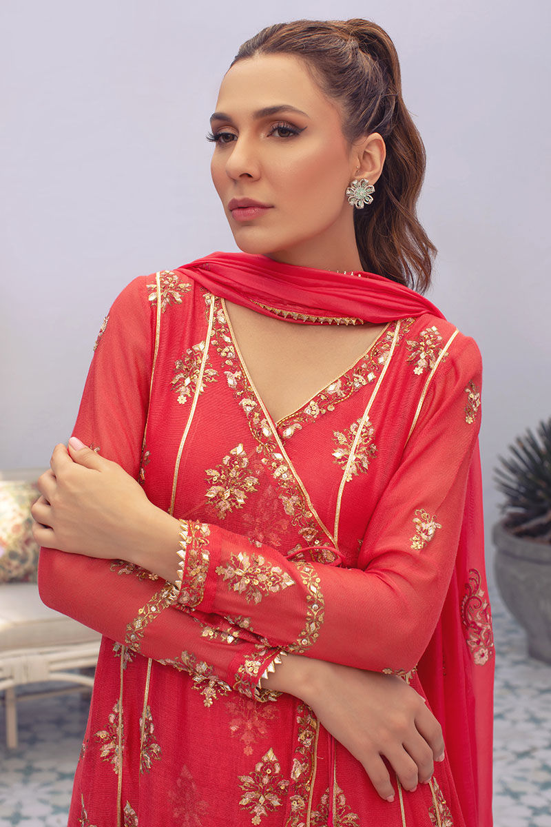 FIERY RED - Luxury Pret 22 by Ansab Jahangir