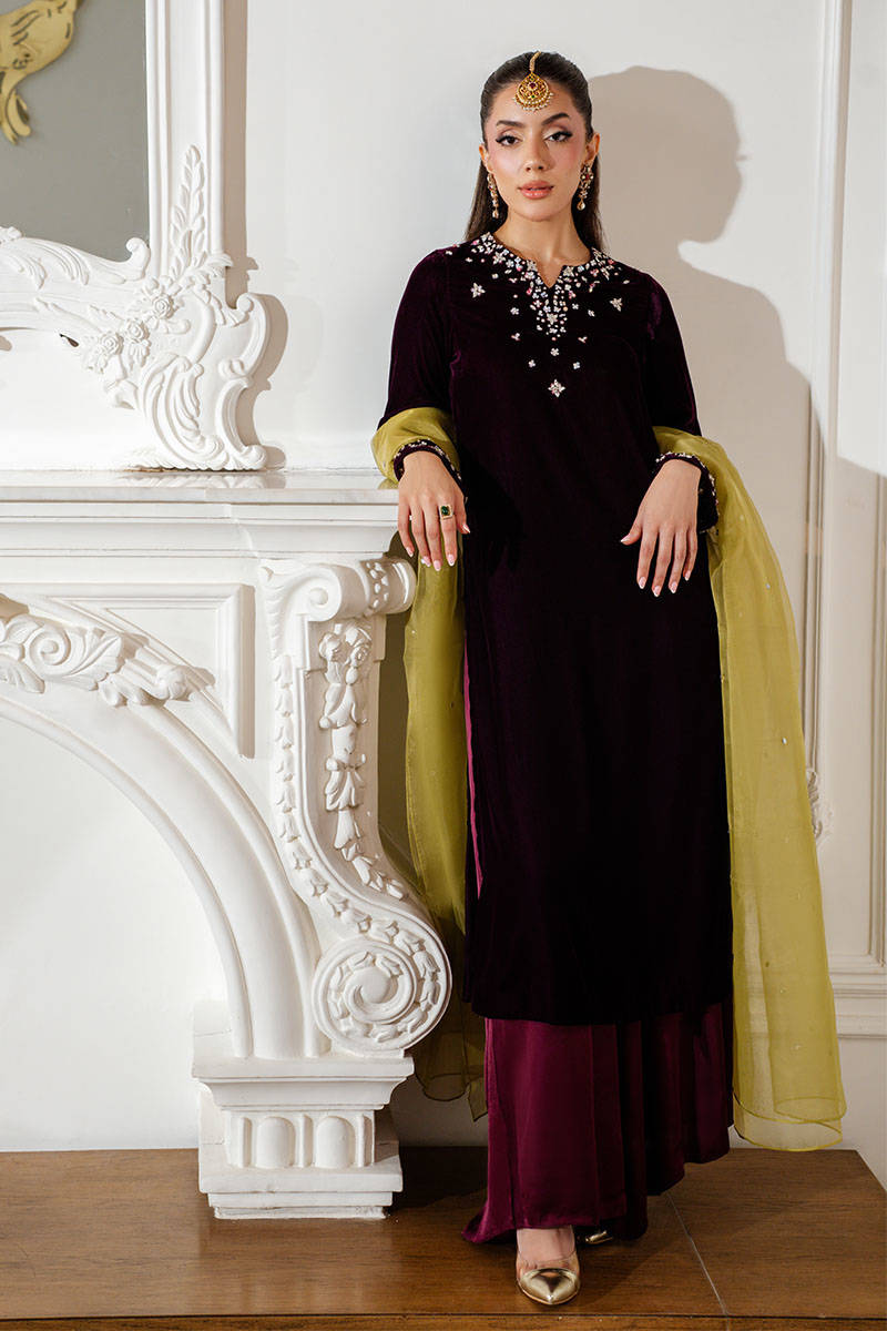 Muted Rose - Velvets Soiree by ZAINAB SALMAN