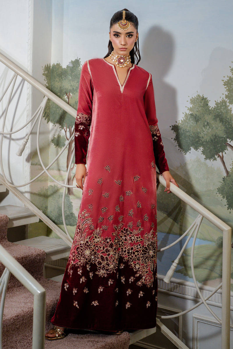 Cherry Wine - Velvets Soiree by ZAINAB SALMAN