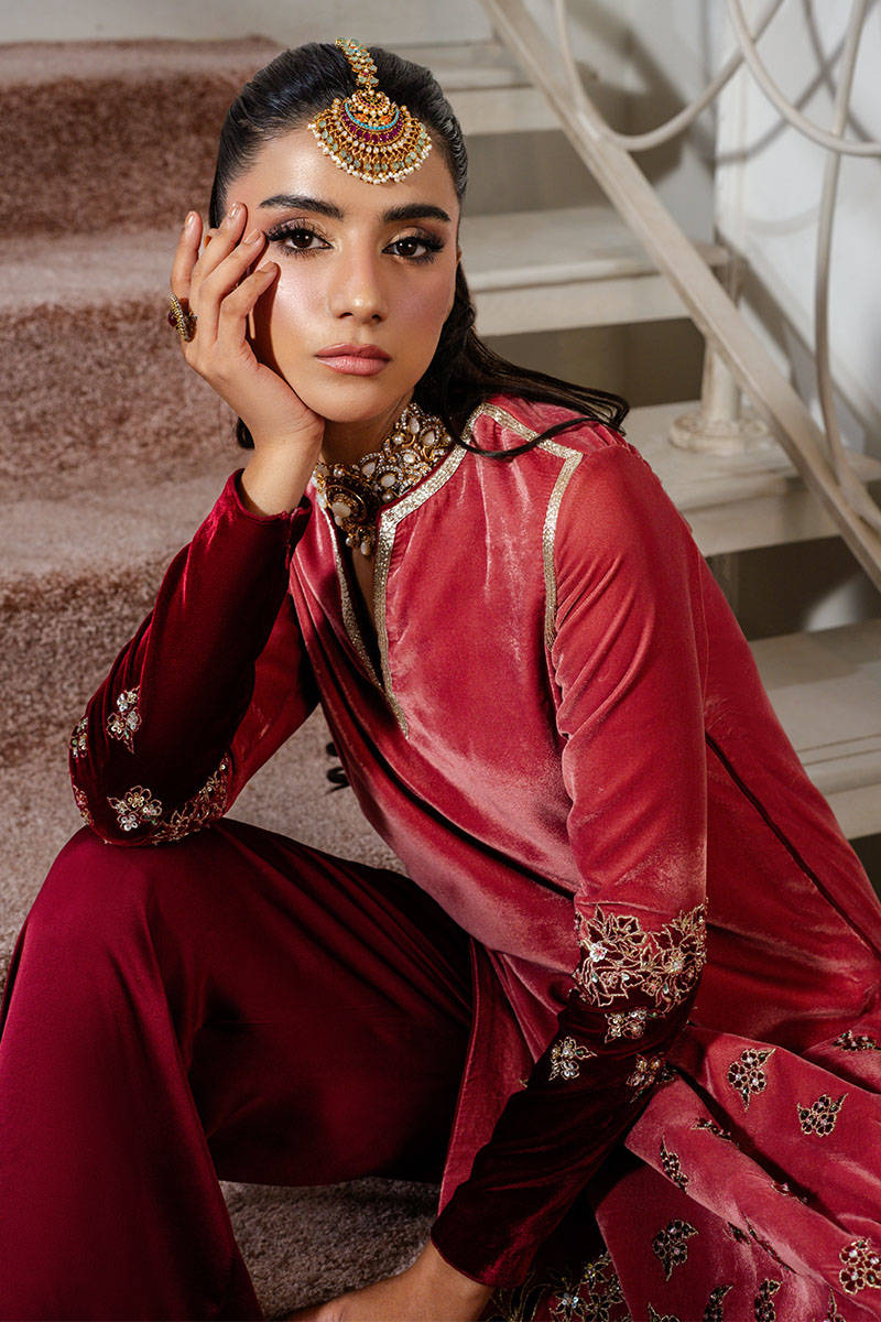 Cherry Wine - Velvets Soiree by ZAINAB SALMAN