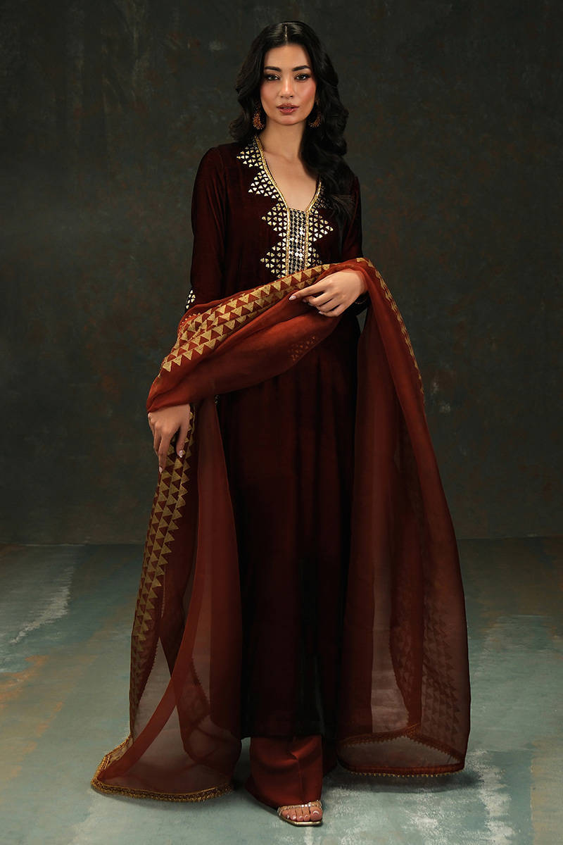 Ember Shirt And Pants - Velvet Eclipse by Farida Hasan