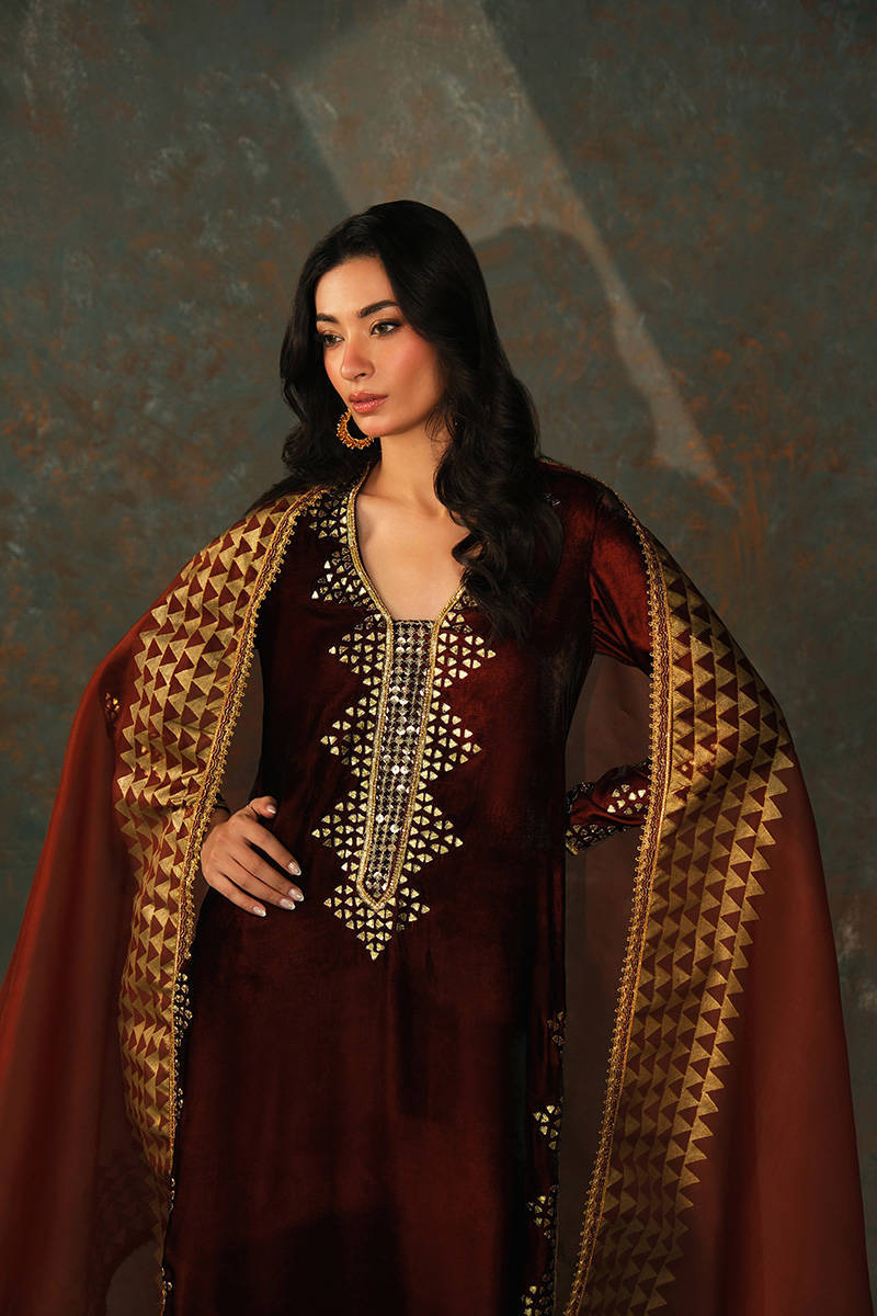 Ember Shirt And Pants - Velvet Eclipse by Farida Hasan