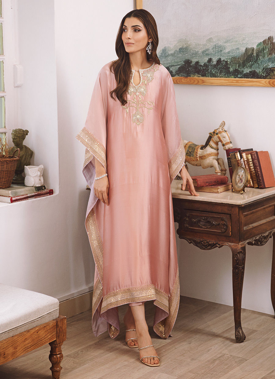Petra Blush Kaftan - Mayna Festive Prints by FTA (PANTS only)