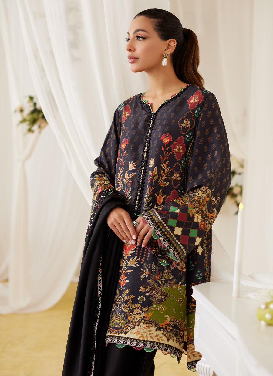 Maala Printed Raw Silk Shirt And Dupatta - Lea Fall '24 by FTA