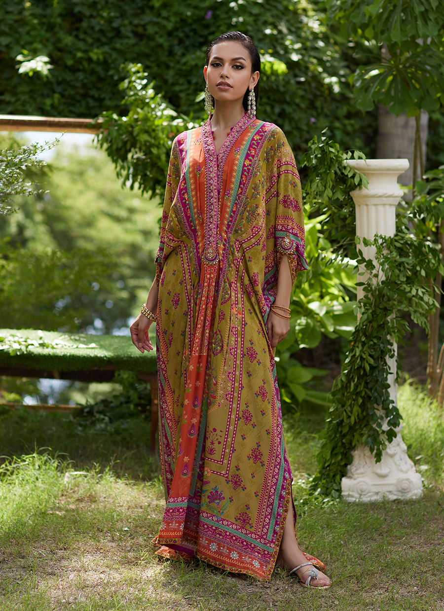 Qailah Kaftan - Mayna Festive Prints'24 by Farah Talib Aziz