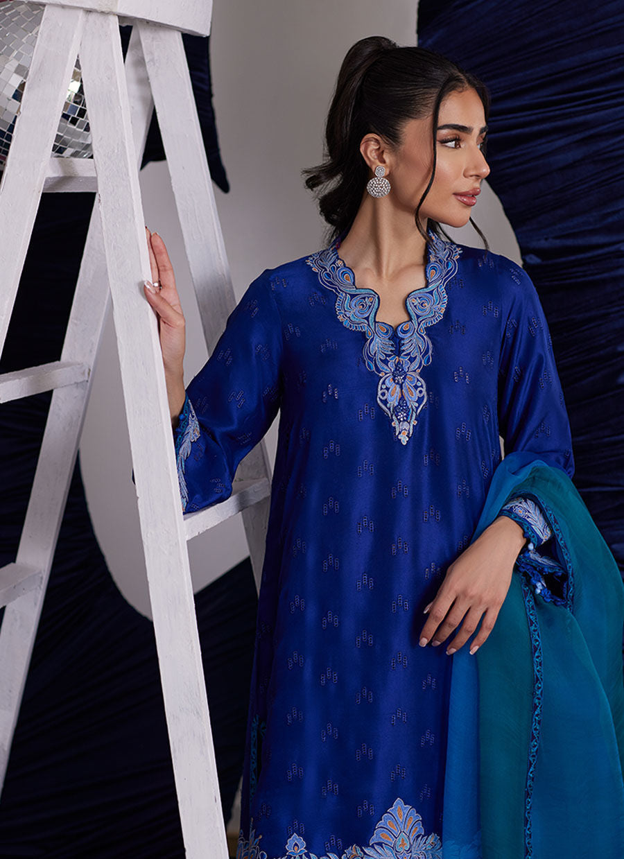 Aliza Azure Shirt And Dupatta - Luna Eid Edit by Farah Talib Aziz