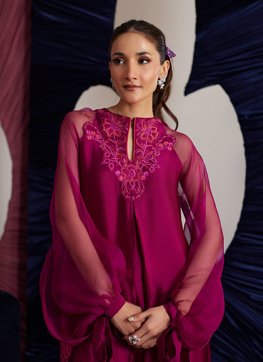 Peri Magenta Shirt - Luna Eid Edit by Farah Talib Aziz