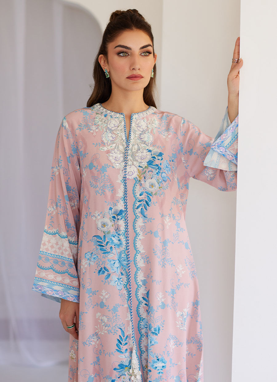 Petal Pink Kaftan - Tara Eid Luxe 25 by Farah Talib Aziz