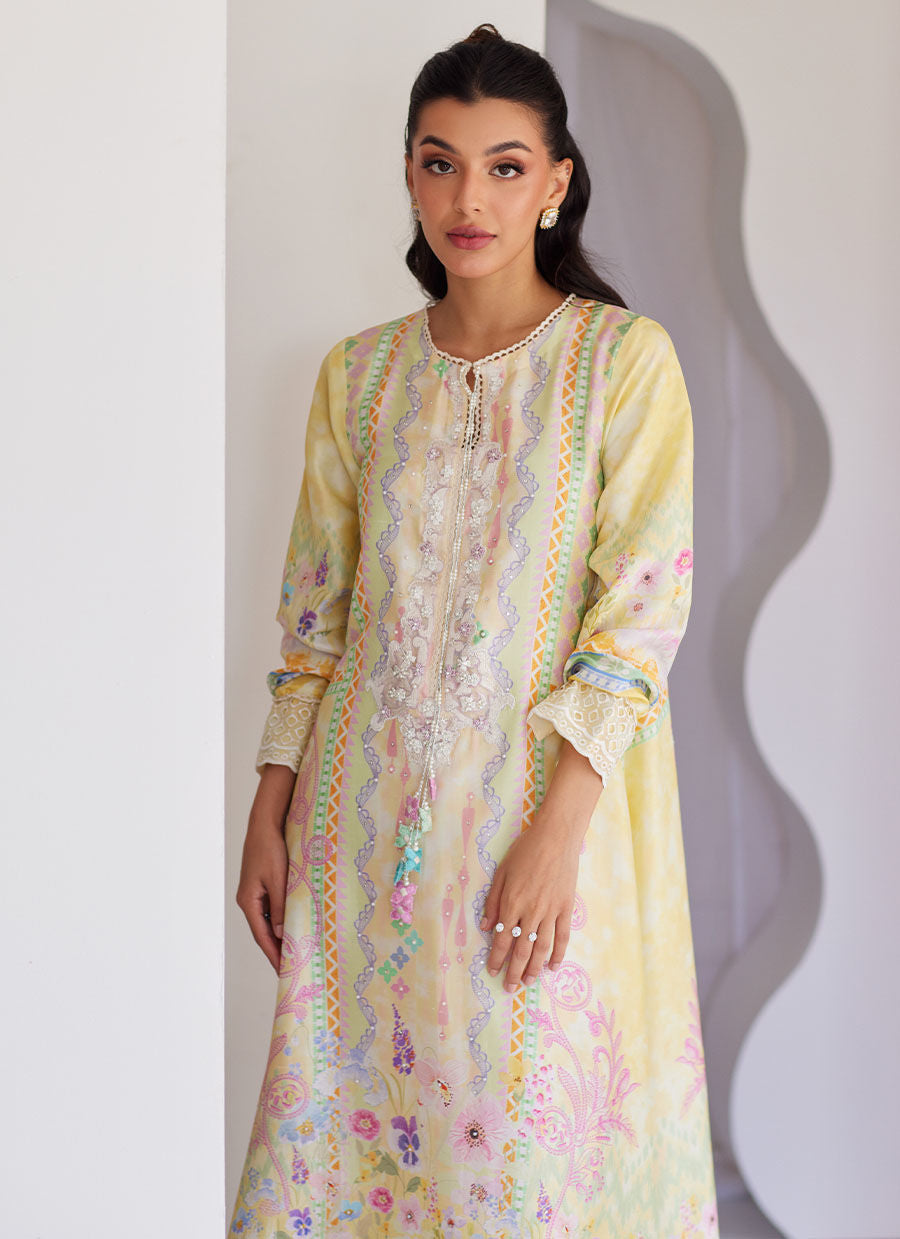 Cali Raw Silk Kaftan - Tara Eid Luxe 25 by Farah Talib Aziz