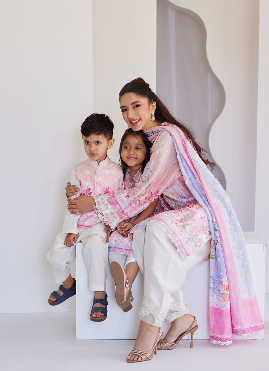 Oddie Pink Mini Waistcoat - Tara Eid Luxe 25 by Farah Talib Aziz