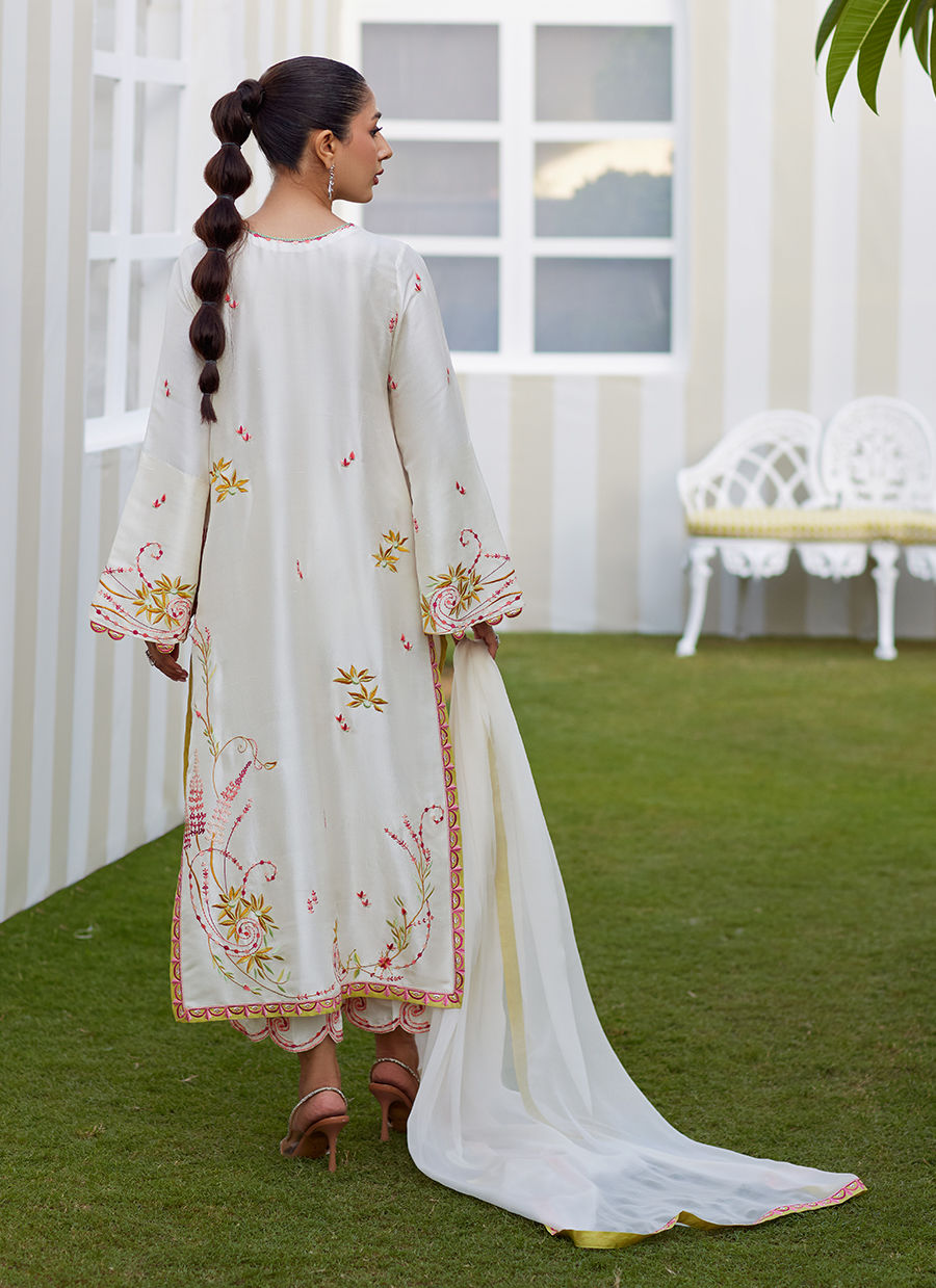 Mireza Ivory Shirt and Dupatta - Tara Eid Luxe II by Farah Talib Aziz