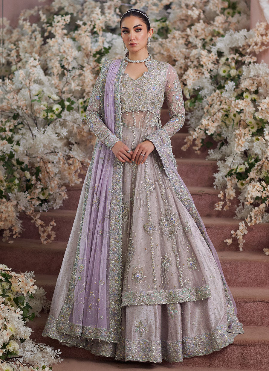farah talib aziz purple dress Clem Lilac Kalidaar And Dupatta