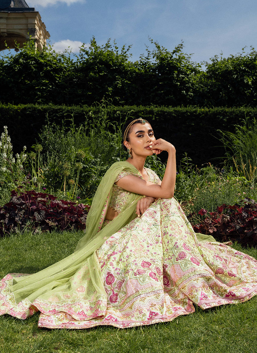 Azella Printed Lehenga Choli - MALA 25 by Farah Talib Aziz