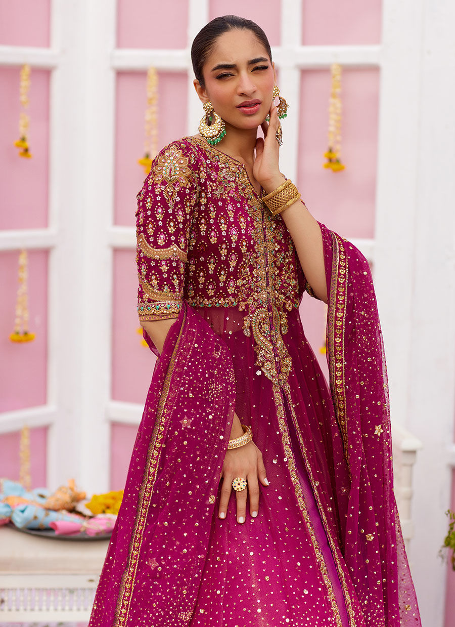 Ishana Magenta Kalidaar - Amaltas 25 by Farah Talib Aziz