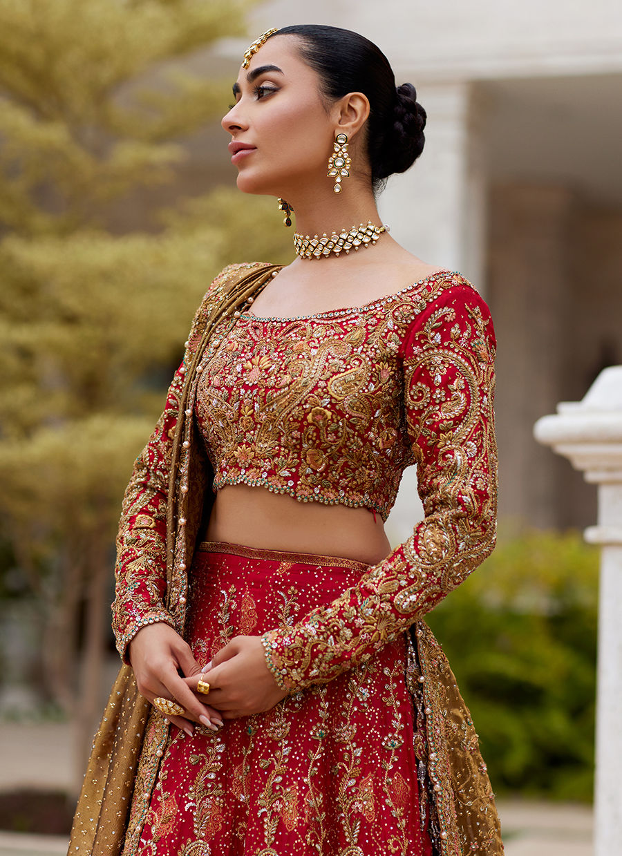 Mahvash Scarlet Lehnga Choli - Miray Heritage Bridals 25 by Farah Talib Aziz