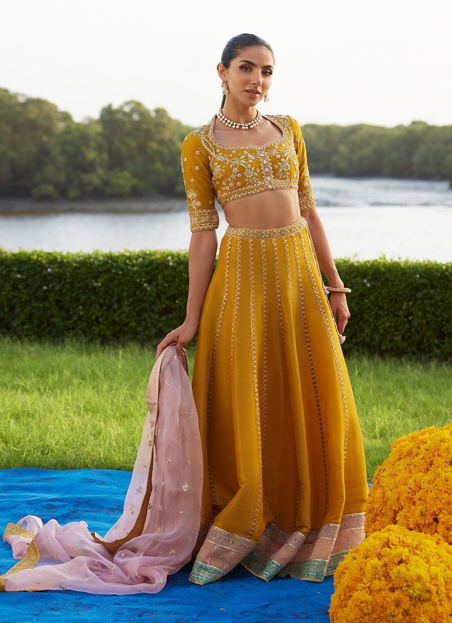 Zard Lengha Choli - Mayna Festive Luxe Pret by Farah Talib Aziz