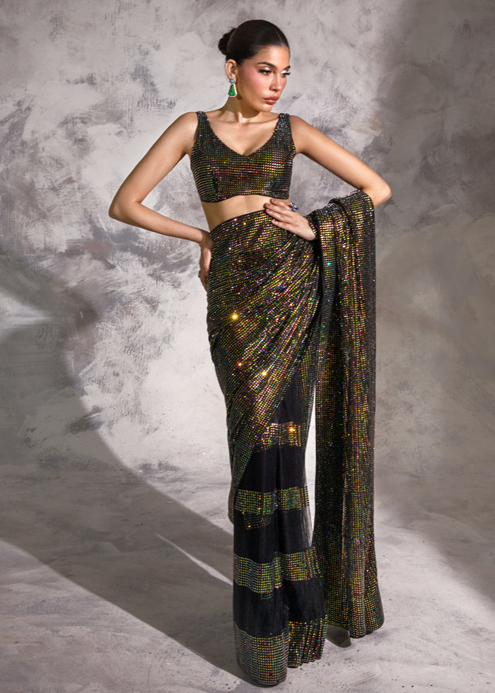 Glam black Sarree Set - Luxury Couture '24 by Noreen Neelam