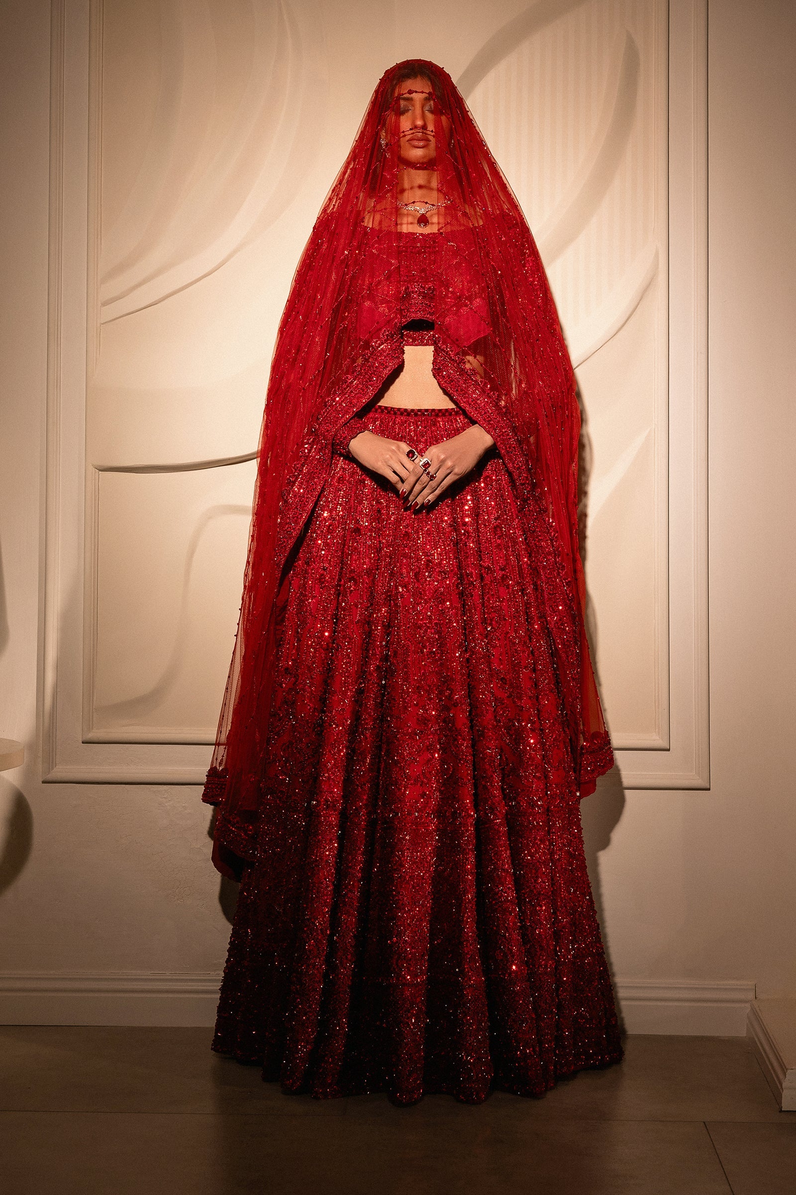 Crimson Bloom - Bridal Couture '25 by Erum Khan