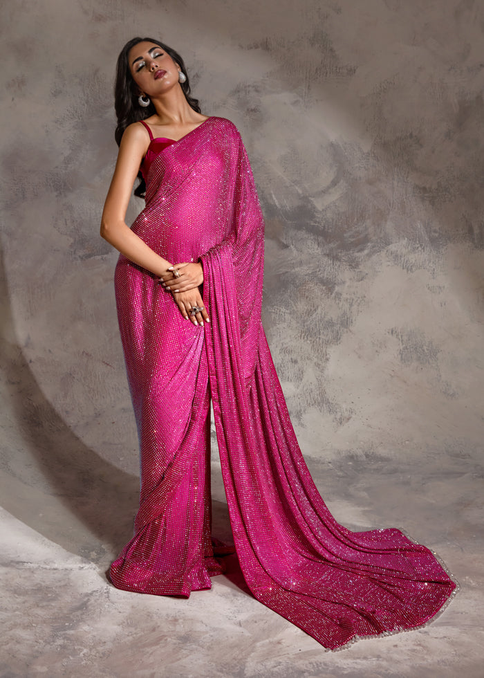 Luminous Pink Sarree Set - Luxury Couture '24 by Noreen Neelam