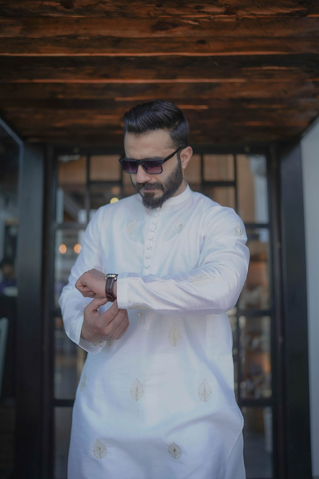 White - Man Kurta Trouser by Leon