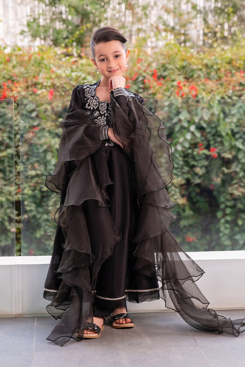 Elegant Black Kalidar Kids - Celina by Chic ophicial