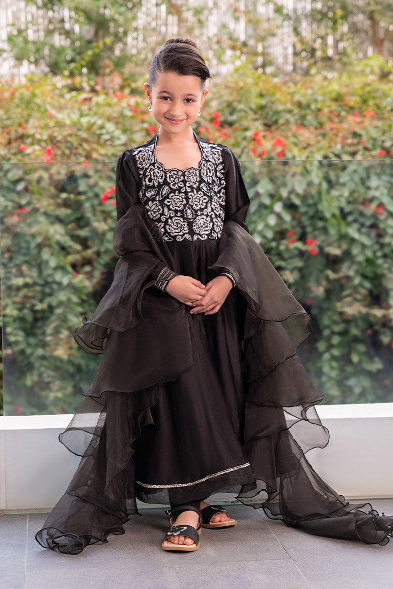 Elegant Black Kalidar Kids - Celina by Chic ophicial