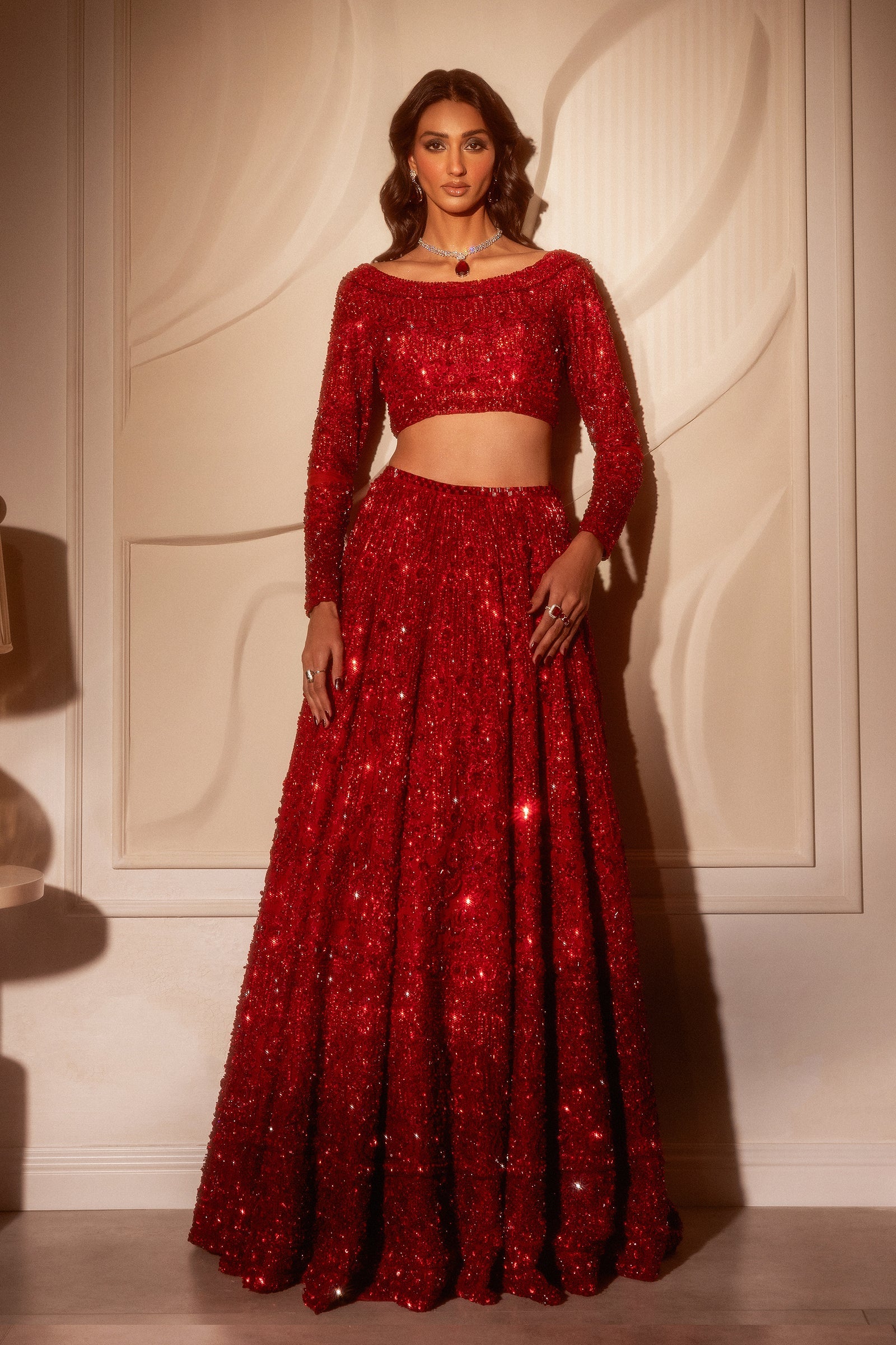 Crimson Bloom - Bridal Couture '25 by Erum Khan