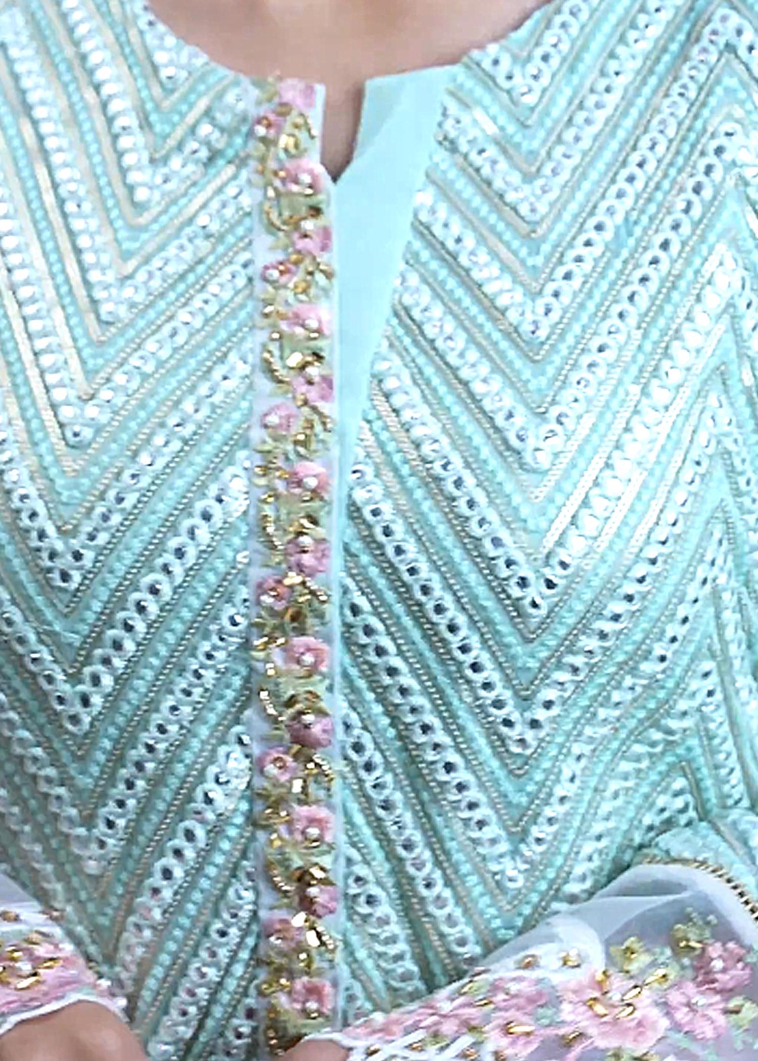 AF 340 Pristine Ice Blue Blossom - Ainee Faisal