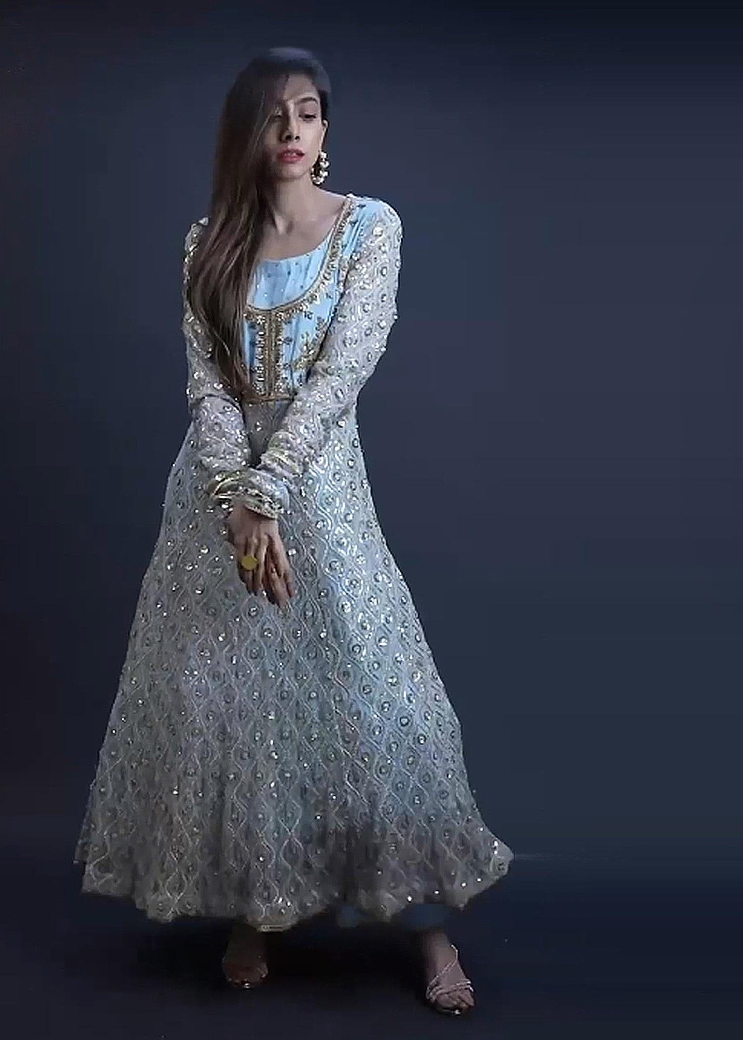 AF 342 Powder Blue Kalidaar - Ainee Faisal