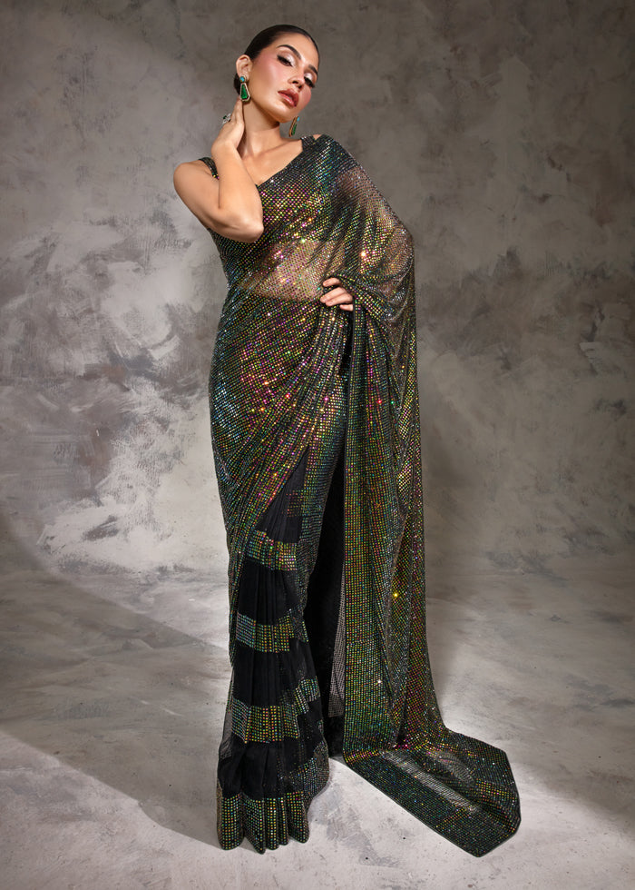 Glam black Sarree Set - Luxury Couture '24 by Noreen Neelam