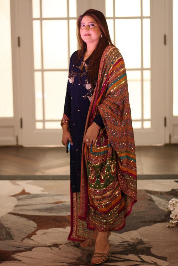 Royal Blue Birds Branches - Ainee Faisal