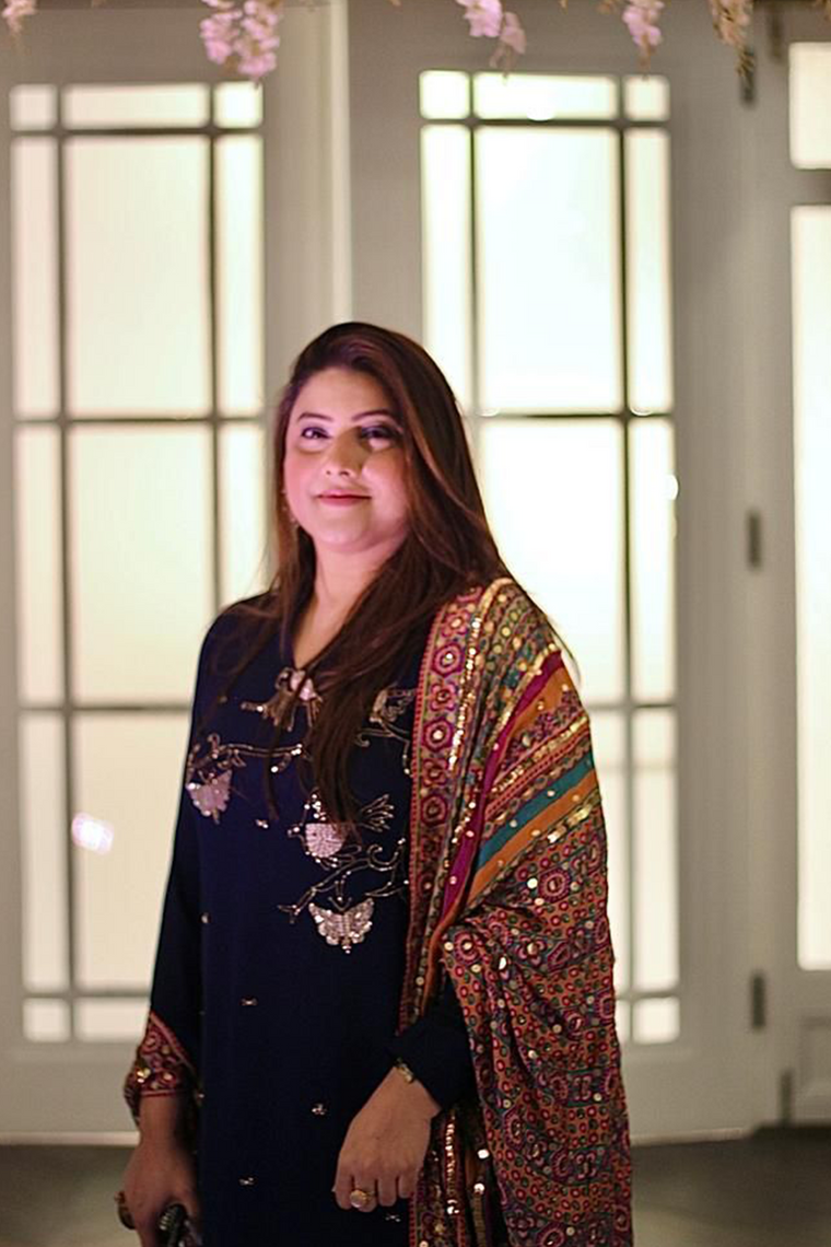 Royal Blue Birds Branches - Ainee Faisal