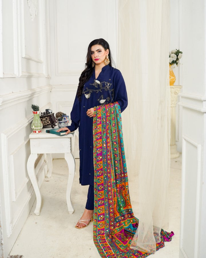 AF 333 Navy Birds Branches - Vanity by Ainee Faisal