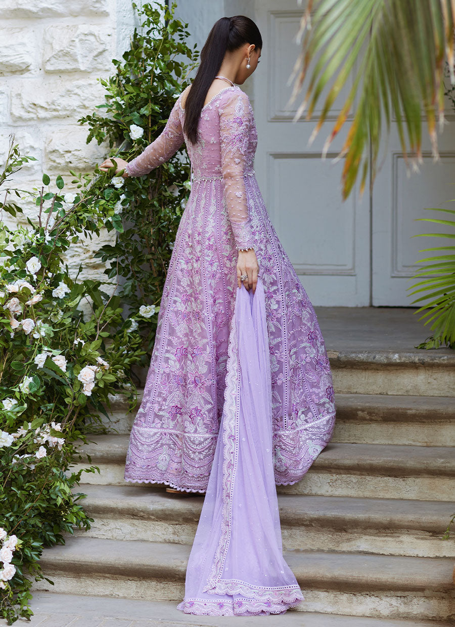 Elif Lavender Kalidaar and Dupatta - Mayna Festive Luxe Pret '24 by farahtalibaziz