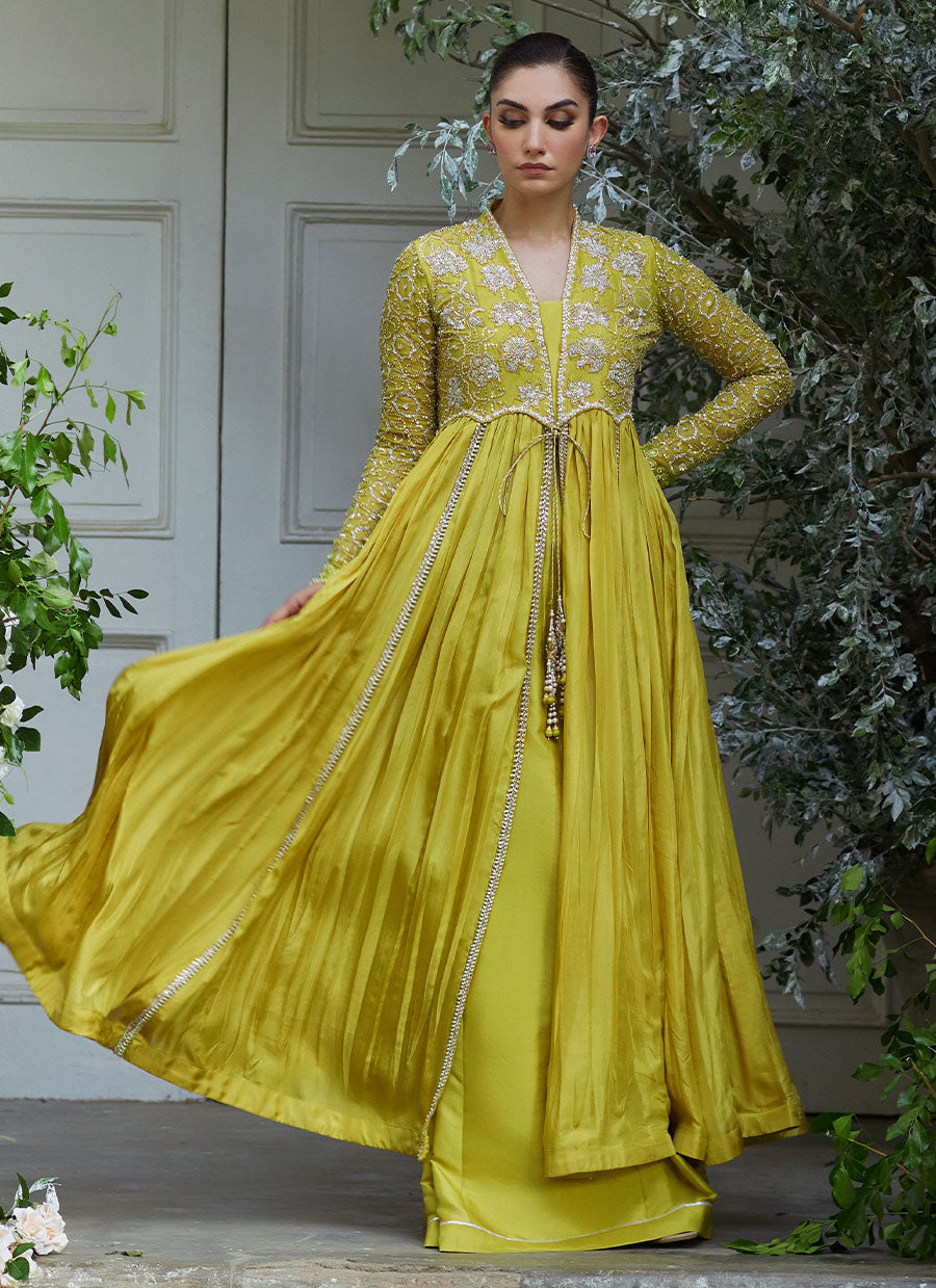 Kaylin Kiwi Kalidaar - Mayna Festive Luxe Pret '24 by farahtalibaziz