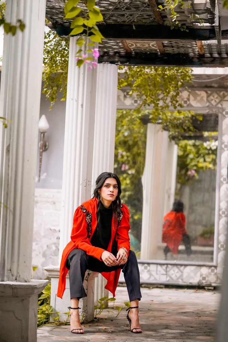 AF 318 Tangerine Jacket - Ainee Faisal