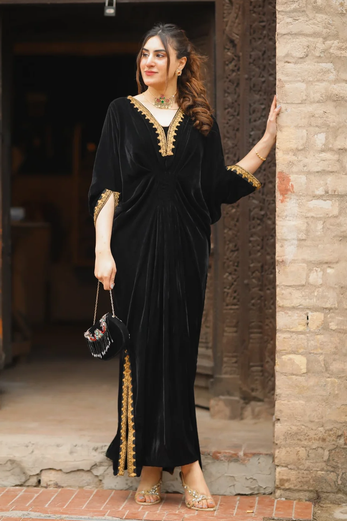 Black Glow Kaftan - Naaya's Official