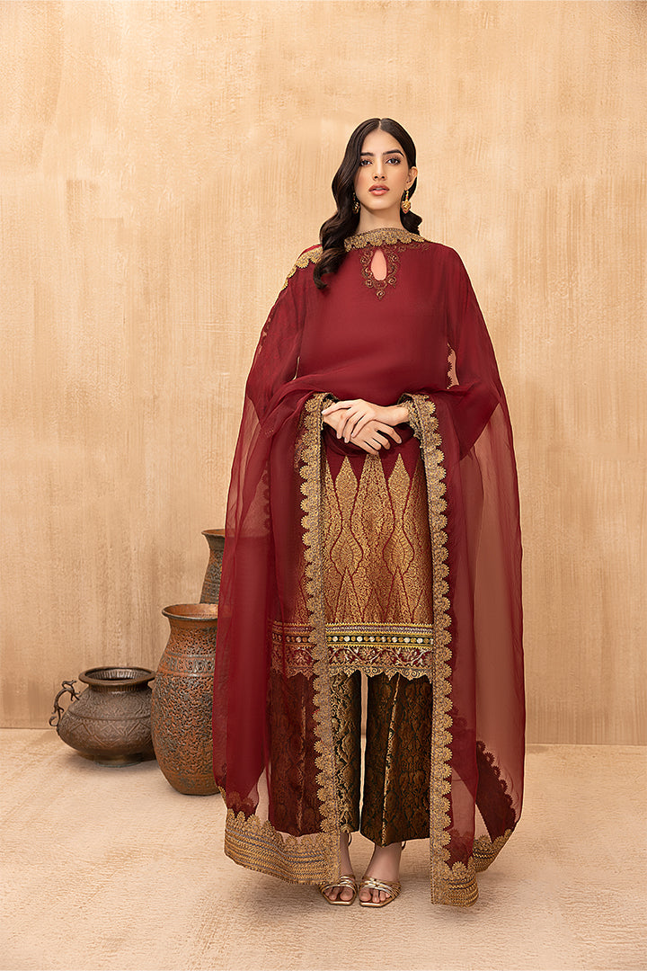 Dazzling Flame - DAZZLING SPELL- WINTER COLLECTION'22 by Nilofer Shahid