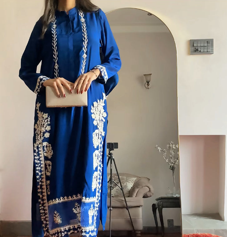 Electric Blue - Silk Edit by Maira Murtaqi