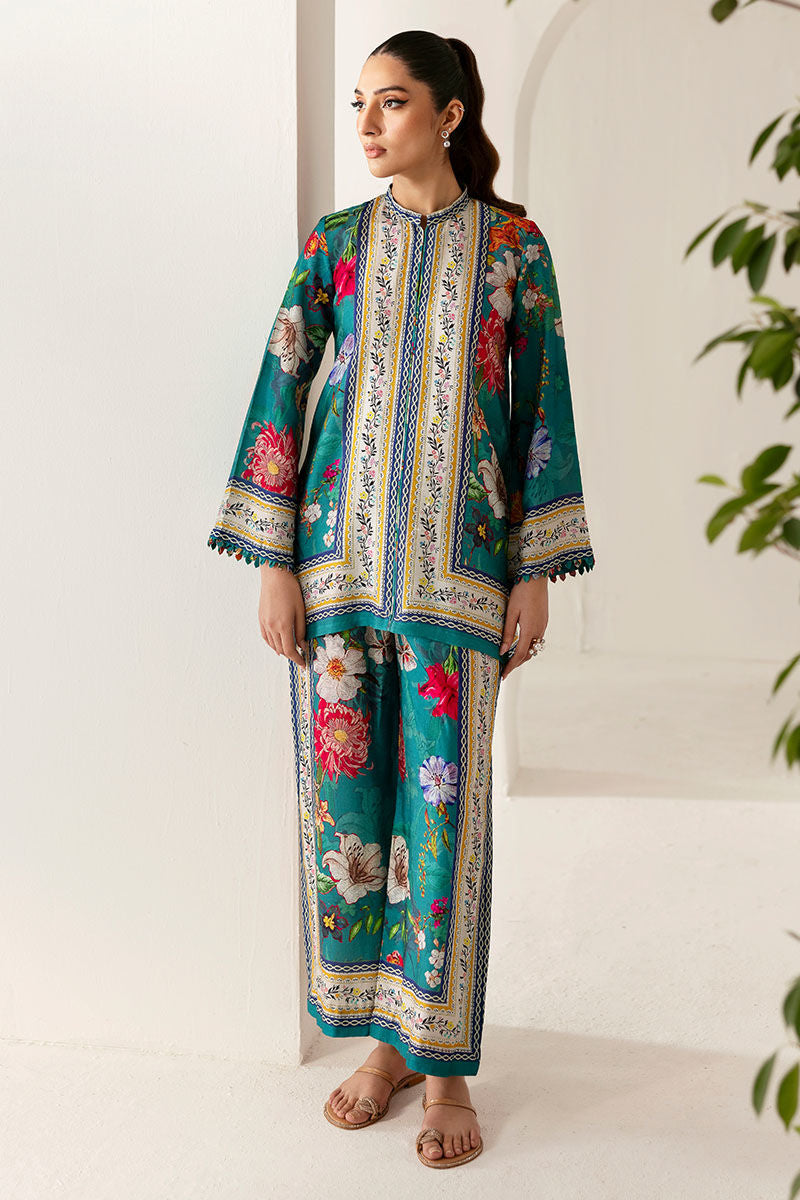 Seafoam Grace - Lumiere Printed Silk by Rabia Zahur