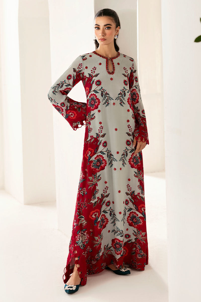 Smoky Rose - Lumiere Printed Silk by Rabia Zahur