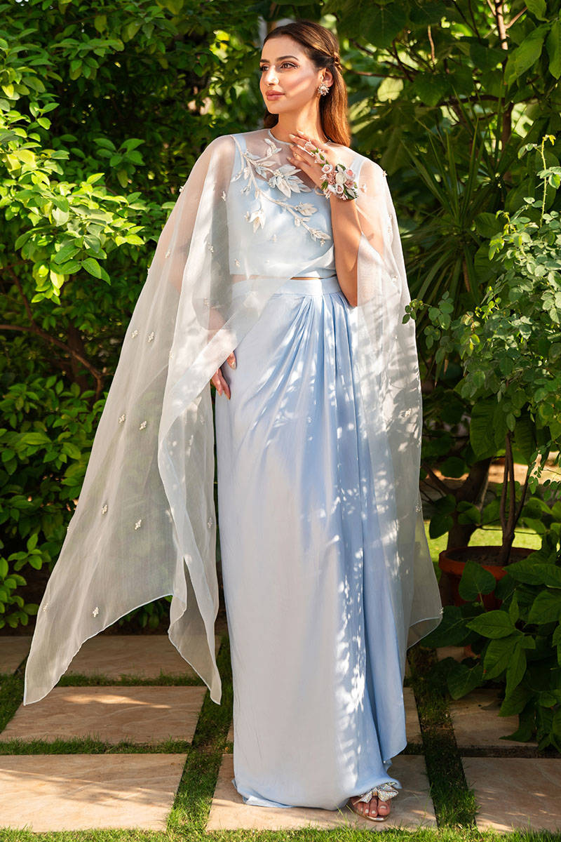 ICE BLUE CAPE - Mid Summer Dream by Zainab Salman