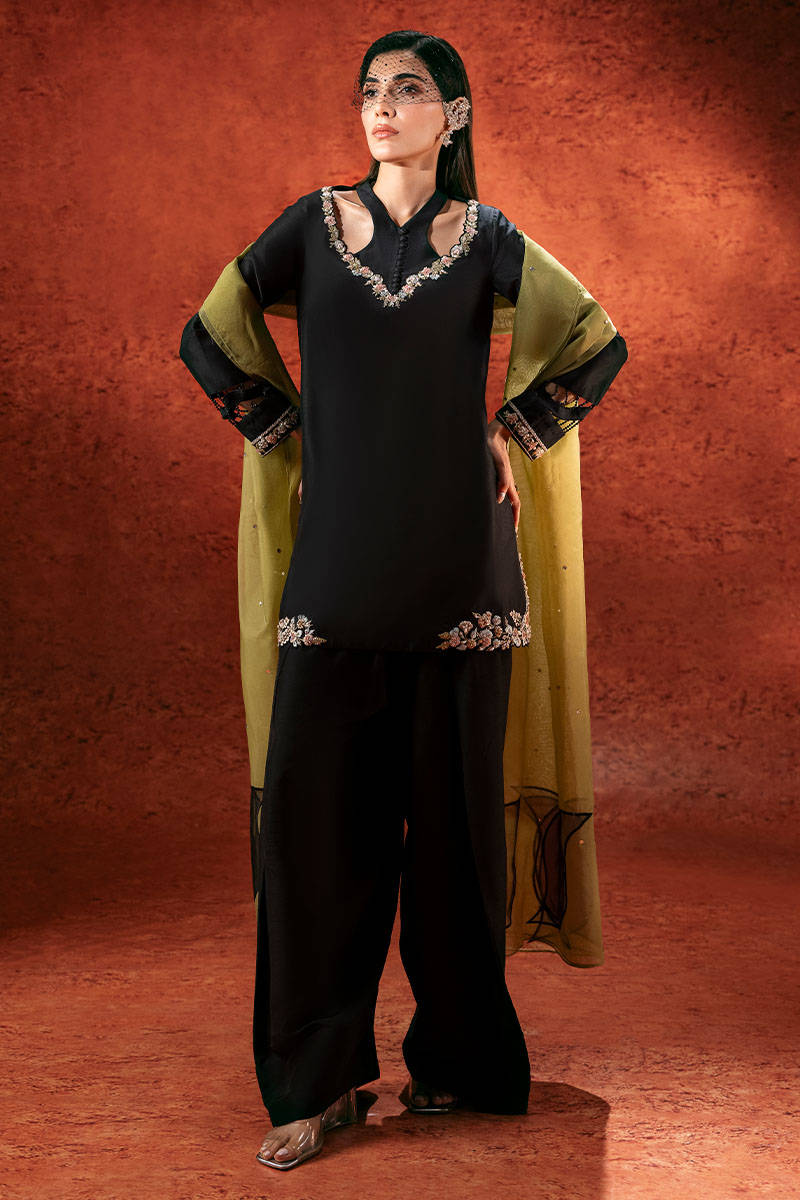 Deep Night - Crystique Silk Collection by ZAINAB SALMAN