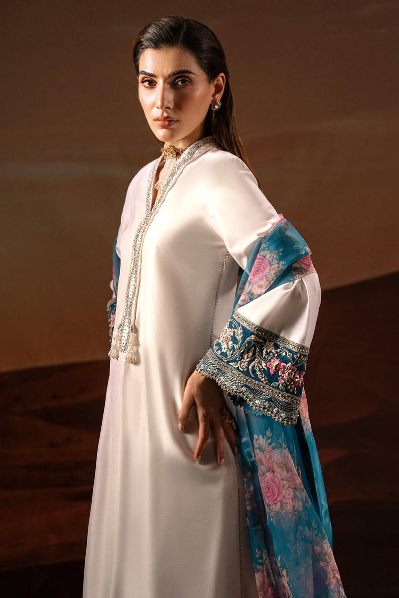 Ivory Dust - Crystique Silk Collection by ZAINAB SALMAN