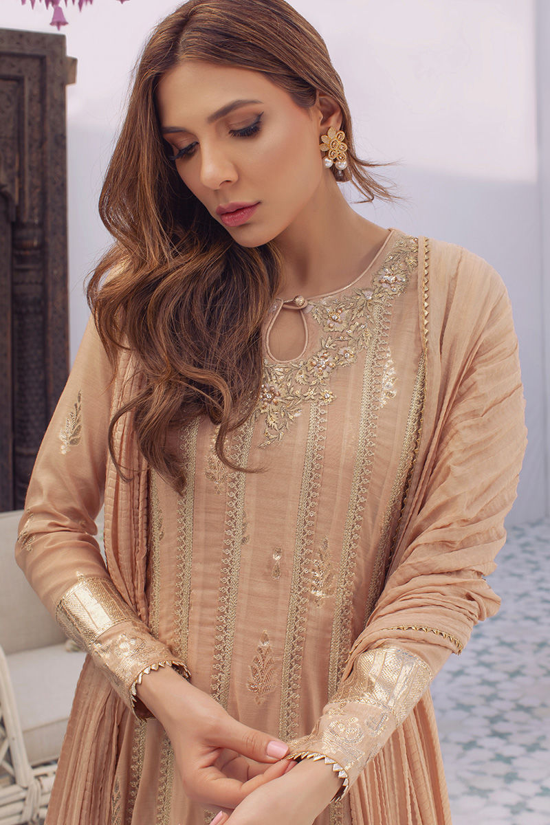 TAUPE KALIDAR - Luxury Pret 22 by Ansab Jahangir