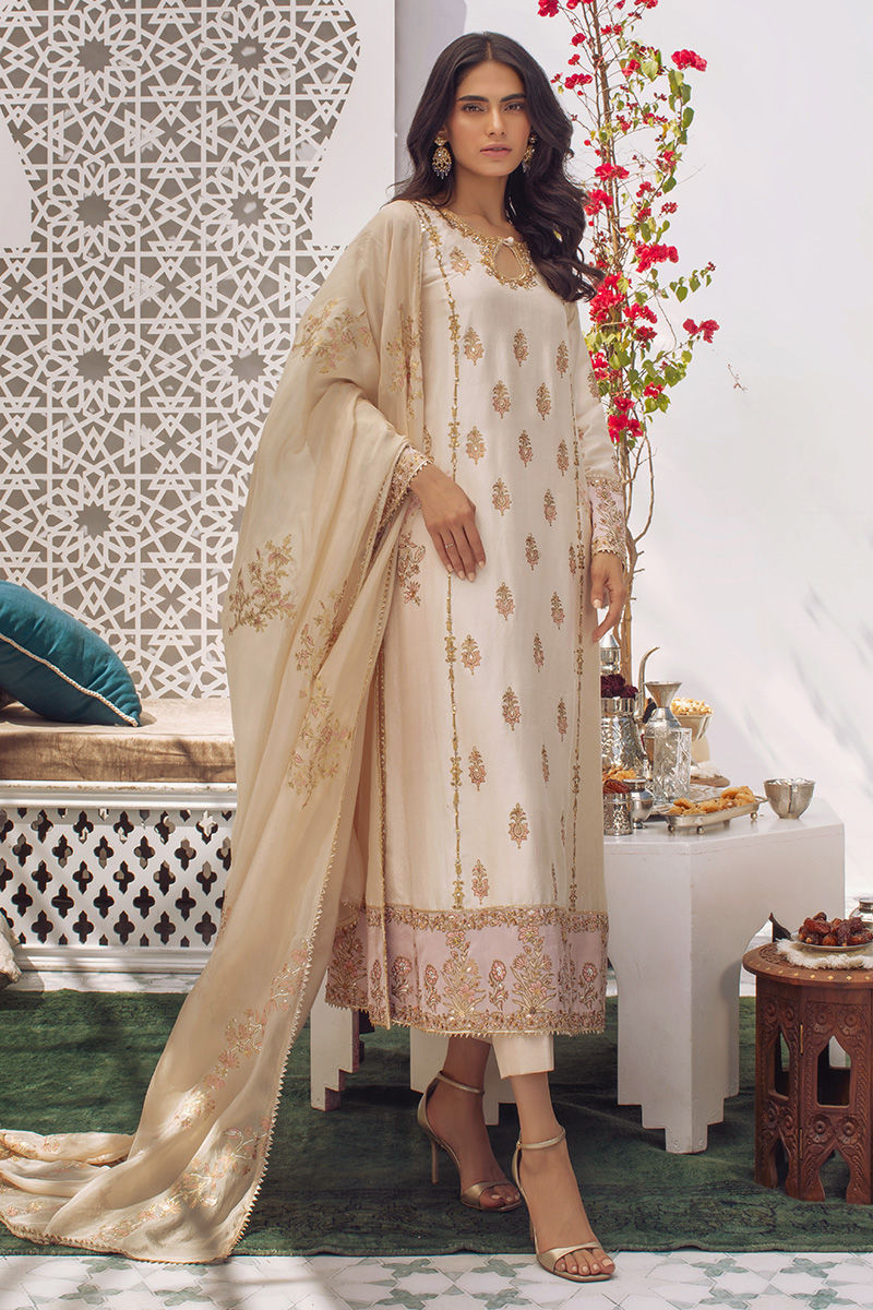 BLOCK PRINT FUSION - Luxury Pret 22 by Ansab Jahangir