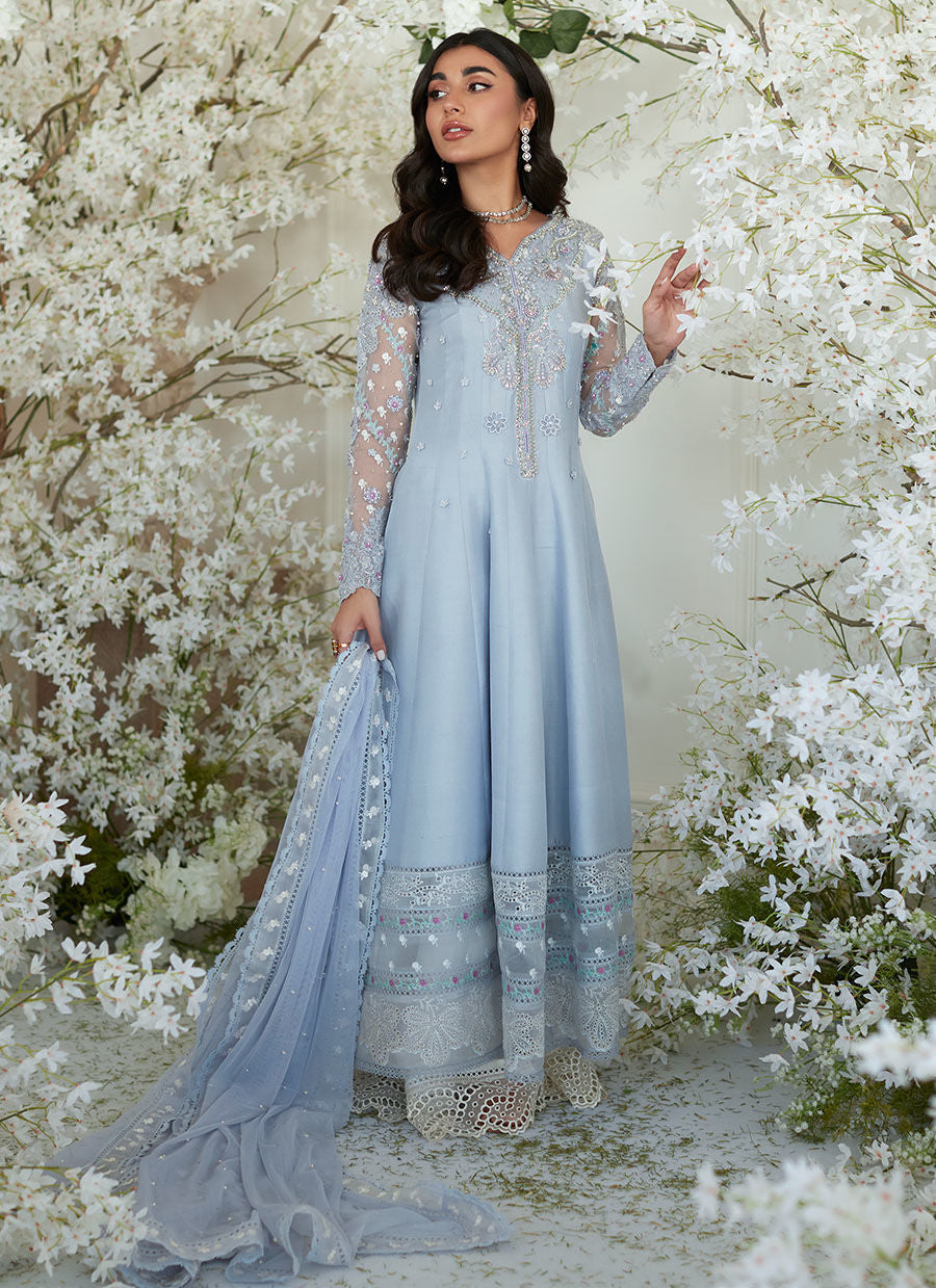 GENIE PERIWINKLE KALIDAAR AND DUPATTA - Zaza by Farah Talib Aziz