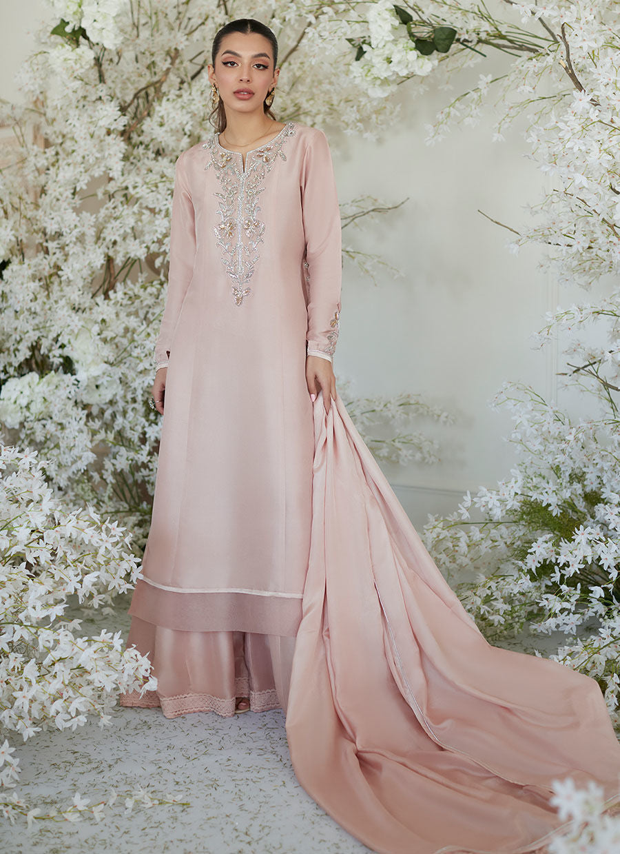 PIPPA PINK SHIRT AND DUPATTA - Zaza by Farah Talib Aziz